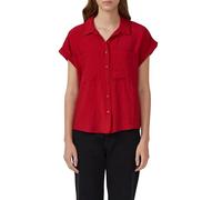 Bluse aus strukturiertem Viskosemix mit aufgesetzter Tasche 36 rot 2171206.3533.36
