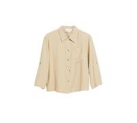 Leinenmix-Bluse mit Turn-up 40 beige 2180742.8170.40