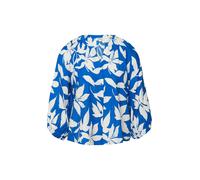 Schlupfbluse S.OLIVER, Damen, Gr. 40, cobalt aop, Web, Obermaterial: 82% Viskose, 18% Polyamid, bedruckt, lässig geschnitten hüftbedeckend, Rundhals, elastischer Bund, Blusen Schlupfbluse, 3/4-Arm-Som