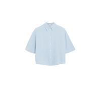s.Oliver Damen Bluse - Oversize, strukturiert, gestreift, Hemdkragen mit Faltendetail