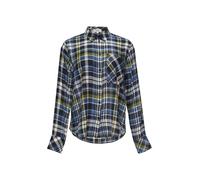 Karierte Hemdbluse aus Viskosemix 40 blau