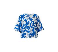 Strukturierte Bluse im O-Shape 44 blau 2176362.56A2.44