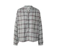 Karobluse S.OLIVER, Damen, Gr. 42, icy aqua check, Obermaterial: 50% Modal, 50% Viskose, kariert, relaxed fit hüftlang, Blusen, mit verspielten Details, Relaxed Fit (54390269-42) icy aqua check