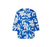Leichte Baumwollbluse mit Fledermausärmeln 38 blau|weiß 2176364.56A2.38