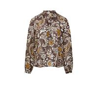 Semitransparente Chiffon-Bluse mit All-over-Print 38 braun|mehrfarbig 2170029.89A2.38