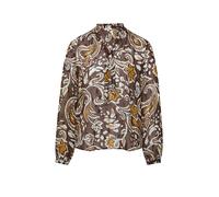 Semitransparente Chiffon-Bluse mit All-over-Print 44 braun|mehrfarbig 2170029.89A2.44
