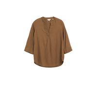 Leinenmix-Bluse mit Turn-up 38 braun 2179139.8918.38