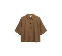 Kurzarm-Bluse aus Leinenmix 42 braun 2179138.8918.42