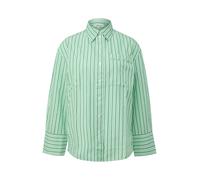 Gestreifte Popeline-Bluse im Relaxed Fit mit Hemdkragen 38 grün 2174589.72G7.38