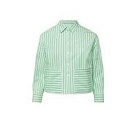 Verkürzte Popeline-Bluse im Relaxed Fit 50 grün|weiß 2178874.72G7.50
