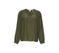 Langarmbluse S.OLIVER Gr. 42, grün (deep khaki) Damen Blusen (47765966-42) deep khaki