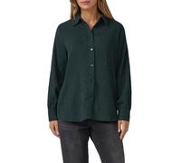 Elastisch Strukturbluse mit Raffung am Rücken 46 petrol 2170024.6933.46