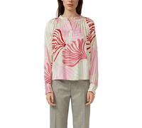 Bluse mit All-over-Print und Smok-Details 44 beige|mehrfarbig 2179584.93A5.44