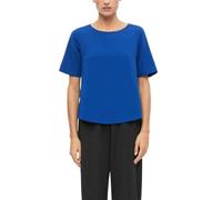Kurzarm-Bluse mit Reißverschluss 42 blau 2181026.5623.42