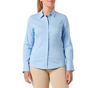 Klassische Bluse S.OLIVER BLACK LABEL Gr. 44, blau (blue) Damen Blusen langarm mit verdeckter Knopfleiste (53819802-44)