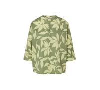 Leichte Baumwollbluse mit Fledermausärmeln 46 olive|gelb 2176364.79A2.46