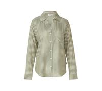 Fließende Viskose-Bluse mit Turn-up 36 olive|weiß 2174661.79G0.36