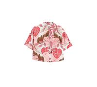 Verkürzte Baumwollbluse mit Fledermausärmeln 34 pink|mehrfarbig 2179141.42A1.34
