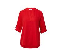 Leinenmix-Bluse mit Turn-up 36 rot 2166159.3090.36