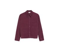 Langarmbluse S.OLIVER, Damen, Gr. 44, rot (burgundy), Cord, Obermaterial: 68% Baumwolle, 32% Viskose, unifarben, normal hüftlang, Rundhals, Blusen, Cordbluse mit Hemdkragen und Knofpleiste (98540734-4