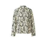 Fließende Bluse mit floralem Muster 48 schwarz|beige 2175531.99A4.48