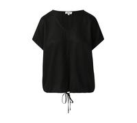 s.Oliver Ärmellose Bluse aus Lyocell mit Tunnelzug am Saum schwarz 36