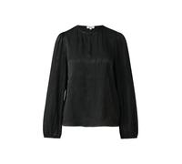 Fließende Jacquardbluse mit Raffung 42 schwarz 2173086.9999.42