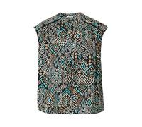 Blusentop mit Raffung und Spitzen-Detail 42 schwarz|mehrfarbig 2165763.99A2.42