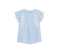 s.Oliver Blusenshirt aus Baumwolle mit Streifenmuster und Stickereien Royalblau 134/140