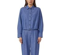 Blusenshirt aus Leinenmix mit Schleifendetail 46 blau 2176350.5527.46