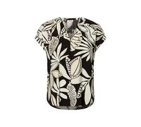 Strukturierte Bluse mit Raff-Details 42 schwarz 2171191.99A0.42