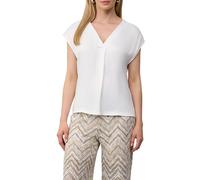 Blusenshirt im Fabricmix mit V-Ausschnitt 36 creme 2164542.0200.36