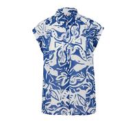 s.Oliver - Blusenshirt mit Alloverprint blau/weiß blau/weiß - Konfektionsgröße (24-164) - 42