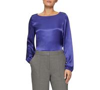 Blusenshirt mit Materialmix und Bateau-Ausschnitt 36 blau 2156700.5605.36