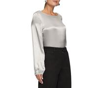 s.Oliver Blusenshirt mit Materialmix und Bateau-Ausschnitt