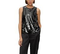 Paillettenshirt S.OLIVER BLACK LABEL Gr. 38, schwarz (black) Damen Shirts Jersey im modischen Look (22873047-38)