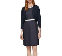 Strickjacke S.OLIVER BLACK LABEL, Damen, Gr. 48, blau, Strick, Obermaterial: 71% Viskose, 29% Polyester, unifarben, casual, regular fit taillenbedeckt, 3/4-Ärmel gerader Abschluss, Strickjacken, mit B