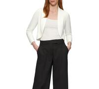 Strickjacke S.OLIVER BLACK LABEL, Damen, Gr. 48, weiß, Strick, Obermaterial: 71% Viskose, 29% Polyester, unifarben, casual, regular fit taillenbedeckt, 3/4-Ärmel gerader Abschluss, Strickjacken, mit B