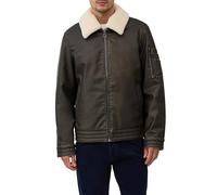 Bomberjacke aus Lederimitat mit abnehmbarem Teddy-Kragen 3XL braun 2167360.8940.3XL