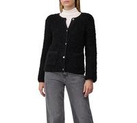 Bouclé-Strickjacke aus Alpaka-Wollmix 46 schwarz 2168161.9999.46