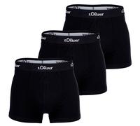 s.Oliver Herren Boxershorts Boxer Basic - 3er-Pack, Baumwoll-Stretch, Schwarz, Größe S