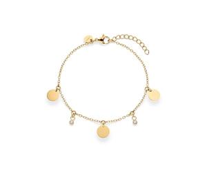 s.Oliver Bracelet - Elegantes Armband aus poliertem Edelstahl - gold - Rolokette verstellbar bis 21 cm - wasserfest & hautfreundlich