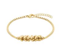 s.Oliver Armband Knots Edelstahl poliert Gold – verstellbar bis 20 cm – wasserfest, hautfreundlich