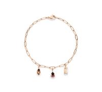 s.Oliver Armband SOJ-0254-B-21 – Edelstahl mit Stein-Details, roségold, verstellbar bis 21 cm