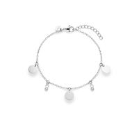s.Oliver Bracelet - Elegantes Armband aus poliertem Edelstahl - silber - Rolokette verstellbar bis 21 cm - wasserfest & hautfreundlich