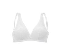 Bralette-BH S.OLIVER "Maelle", Damen, Gr. 70, Cup B, weiß, Spitze, Obermaterial: 87% Polyamid, 11% Elasthan, 2% Polyester, BHs, ohne Bügel, aus blumiger Spitze, Dessous (41519416-70) weiß