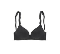 Bralette S.OLIVER "Camille", Damen, Gr. 85, Cup B, schwarz, Microtouch, Obermaterial: 69% Polyamid, 19% Polyester, 12% Elasthan, BHs Bralette, ohne Bügel mit verzierten Trägern (78123644-85) schwarz