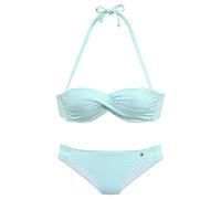 Bügel-Bandeau-Bikini S.OLIVER Gr. 40, Cup E, grün (mint, weiß) Damen Bikini-Sets (90428924-40) mint, weiß