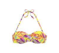 S.OLIVER Bügel-Bandeau-Bikini-Top Damen gelb-bedruckt Gr.40 Cup B