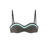 Bikini-Bandeau-Top in Colour-Blocking-Optik 42C blau|olive 6009486.686.42C